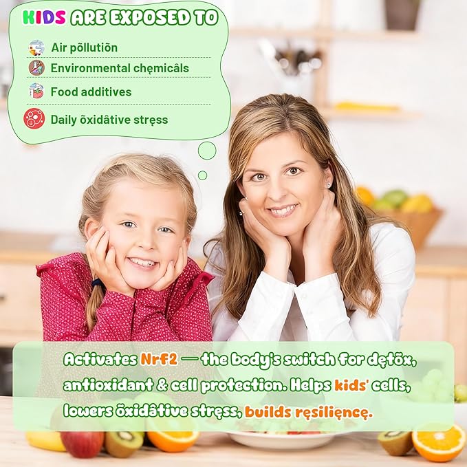 Liposomal Sulforaphane Gummies from Organic Broccoli Sprouts with Superfood, Beta Glucans, Myrosinase, White Mustard For Kids 4+ & Adults Immune, Cell Health, Antioxidants, Vegan, Sugar Free, 120cts