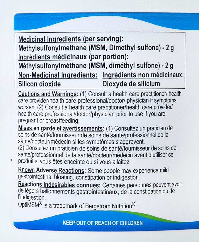 KALA HEALTH MSMPure Fast Dissolving Fine MSM Powder Crystals – US-Made MSM for Joint Health, Skin Appearance, and Hair & Nail Support – 2.2 lb, Organic Sulfur