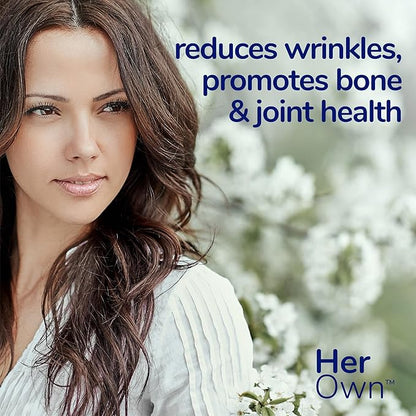 Her Own Beauty Hyaluronic Acid Capsules, Essential Collagen, Zinc, Magnesium, Vitamin C, Support Beautiful Skin, 60 Servings