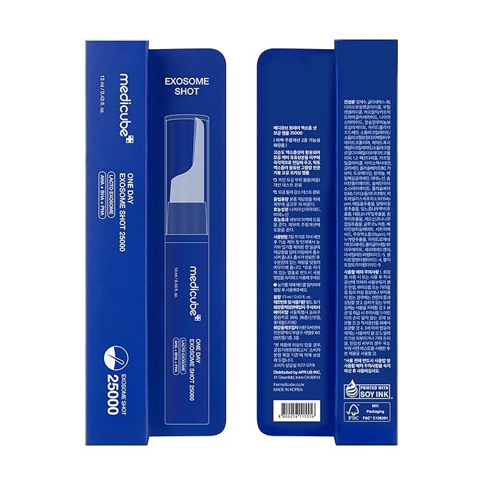medicube Exosome Shot Zero 25,000 PPM Spicule Facial Serum | Liquid Skin Booster Serum | Exosome, AHA+BHA+PHA | Pore Care, Dead Skin Cells, Skin Texture | Korean Skincare, 0.43 fl.oz