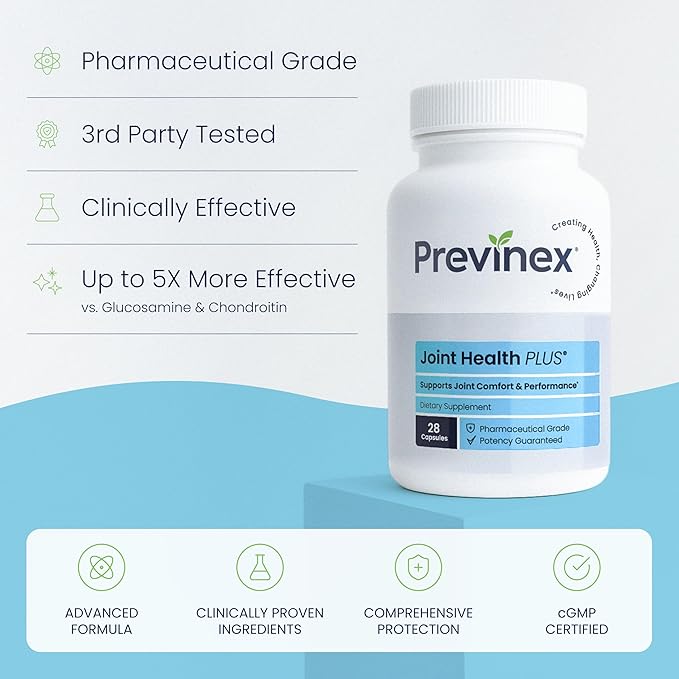 Joint Support Supplement with Natural Eggshell Membrane, Glucosamine Chondroitin, Collagen, Hyaluronic Acid, and Boswellia for Joint Health, Flexibility, and Mobility - 4-Week Supply