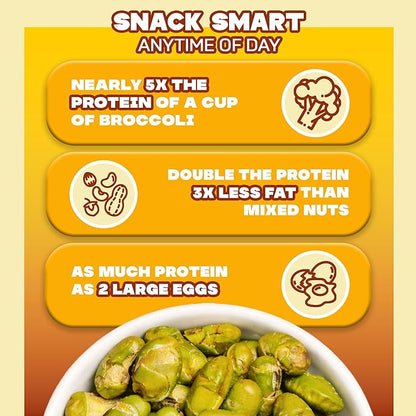 Where You Bean Edamame Beans Snack (Thai Lime Chili) - Crunchy and Dry Roasted Edamame Beans - High Protein Snacks, Keto and Vegan Healthy Snacks for Adults & Low Carb Asian Snack 0.9 oz (Pack of 8)