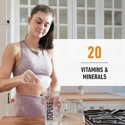 Isopure Zero Carb 100% Pure Whey Isolate Protein Powder, Gluten Free, With Vitamins, Vanilla Salted Caramel, 25g Protein Per Serving, 3 Lbs, 42 Servings (Packaging May Vary)