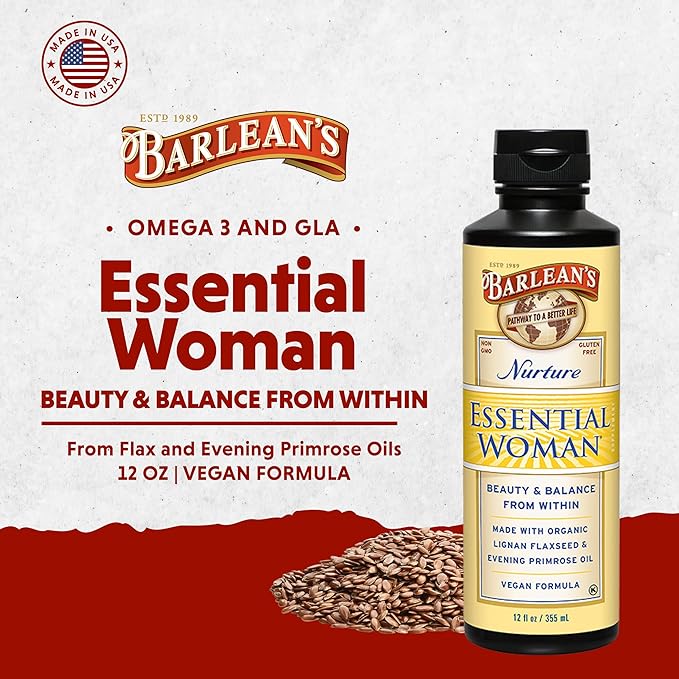 Barlean's Organic Oils, The Essential Woman, 12-Ounce Bottle