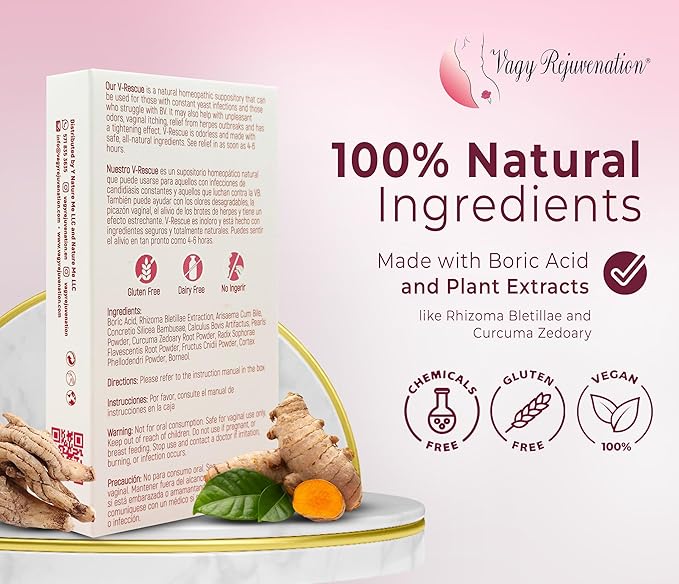 Vagy Rejuvenation V-Rescue - 500 mg Boric Acid 14 Vaginal Applications - Feminine Health