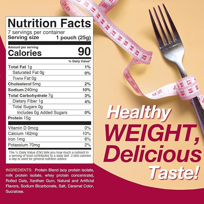 ProtiDIET High Protein Maple Brown Sugar Oatmeal - Sugar free Instant Oatmeal for a Healthy and Nutritious Breakfast, Packed with Essential Nutrients - 7 Count Box