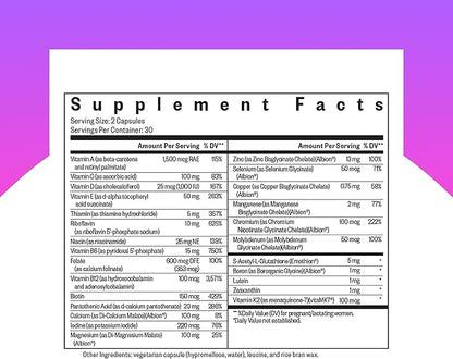 Seeking Health Prenatal Essentials MF - Brain Development & Methylation Support - Methyl-Free Vegetarian Capsules with Selenium, Vitamin B6, Zinc & Vitamin B12-60 Capsules