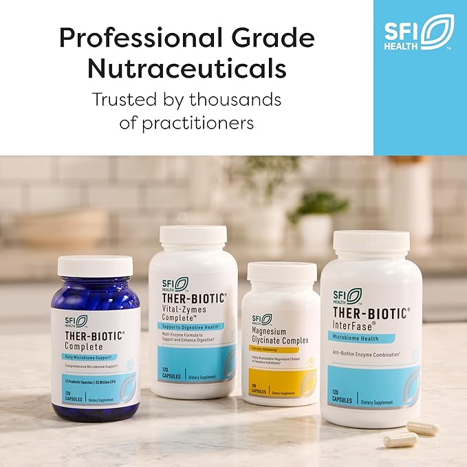 Klaire Labs SFI Health Digestive Enzymes - Gut Health Supplements with Amylase, Protease, Lactase, Cellulase & Lipase Enzymes for Digestion - Supports Occasional Bloating & Gas (90 Capsules)