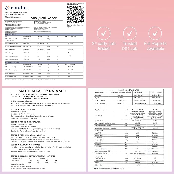 Women’s Advanced Herbal PCOS & PCOD Support | Science-Backed Hormone & Cycle Care for Fertility & Ovulation | Myo-Inositol, D-Chiro, Berberine, Cinnamon & Vitamins | Vegan, Non-GMO, 120 Caps