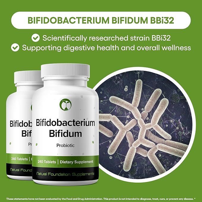 Bifidobacterium Bifidum Probiotic Supplement 240 Tablets 3 Billion CFU Probiotics for Men & Women Supports Intestinal Digestive & Gut Health (240, Bifidobacterium Bifidum)