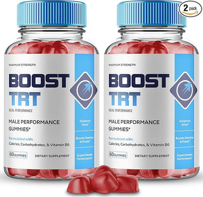 Boost TRT Gummies, Official Boost TRT Supplement Gummies - Maximum Strength Performance, All Natural Support Overall Health & Wellness, Premium BoostTRT Advanced Support Gummy Reviews (2 Pack)