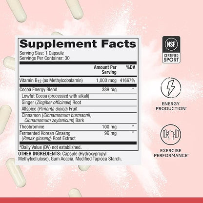 Dr. Mercola Pure Power Energy Boost, 30 Servings (30 Capsules), Ginseng + B12, Dietary Supplement, Boosts Physical & Mental Energy, Non-GMO (Pack of 2)
