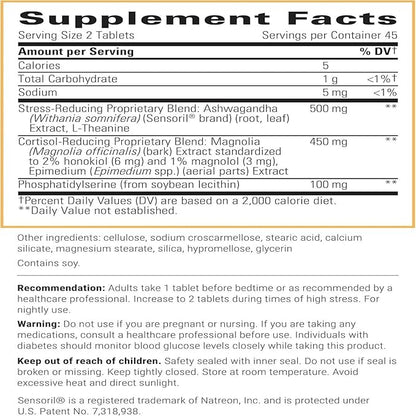 Integrative Therapeutics Cortisol Manager - Balance Cortisol & Support Relaxation for Restful Sleep* - Includes Ashwagandha & L-Theanine for Confidence with Less Stress* - 90 Tablets (45 Servings)