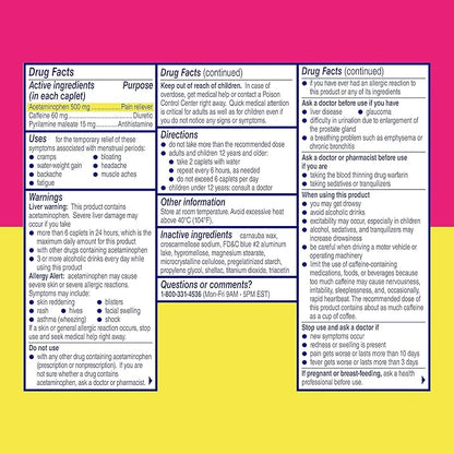 Midol Complete Menstrual Pain Relief Caplets, 40 Count - Provides Cramp, Headache, and Bloating Relief