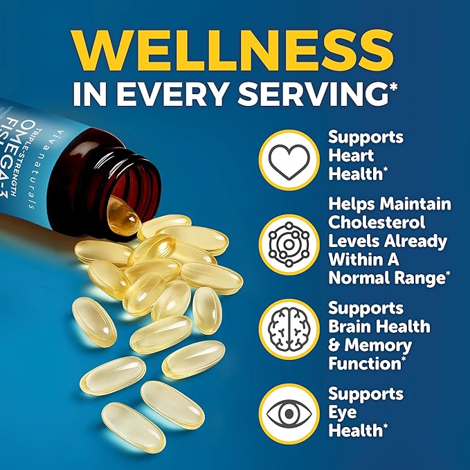 Triple Strength Fish Oil Omega 3 Supplements for Women and Men – 2500 mg High-Potency, Easy-to-Absorb Re-esterified Triglyceride Form, Pescatarian-Friendly DPA Omega 3 EPA DHA Supplement,180 Softgels