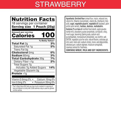 Special K Bar Pastry Crisps, 100 Calories, Breakfast Bars, Value Size, Strawberry, 15.84oz Box (36 Crisps)