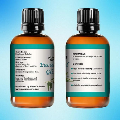 Pure Carrier and Essential Oils for Skin Care, Hair, Body Moisturizer for Face-Anti Aging Skin Care (Eucalyptus Globulus Oil, 4oz)