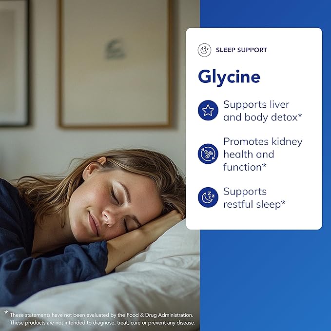 Pure Encapsulations Glycine - Supports Restful Sleep & Liver Detox* - Liver Supplement - Vegan & Gluten-Free - 180 Capsules