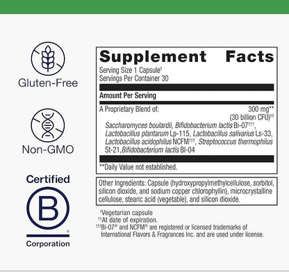 Metagenics UltraFlora Spectrum - Shelf-Stable Probiotic for Gut & Digestive Wellness, Healthy Microbiome & Flora Support* - Non-GMO & Gluten-Free - 1-Month Supply - 30 Capsules