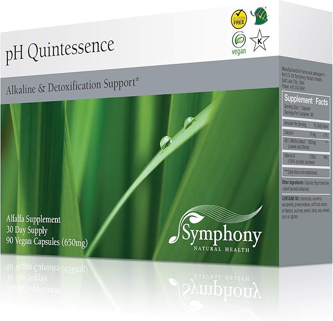 pH Quintessence® – Daily Greens Support for pH Balance & Metabolic Health | 40:1 Alfalfa-Based Formula for Alkalinization, Detoxification & Hormone Metabolism Support (90 Vegan Capsules)