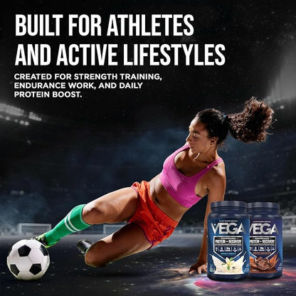 Vega Sport Premium Protein Powder + Recovery Bundle - Vanilla (20 servings) and Chocolate (19 servings) 30g Plant Based Protein, 5g BCAAs, Low Carb, Keto, Pea Protein for Women and Men