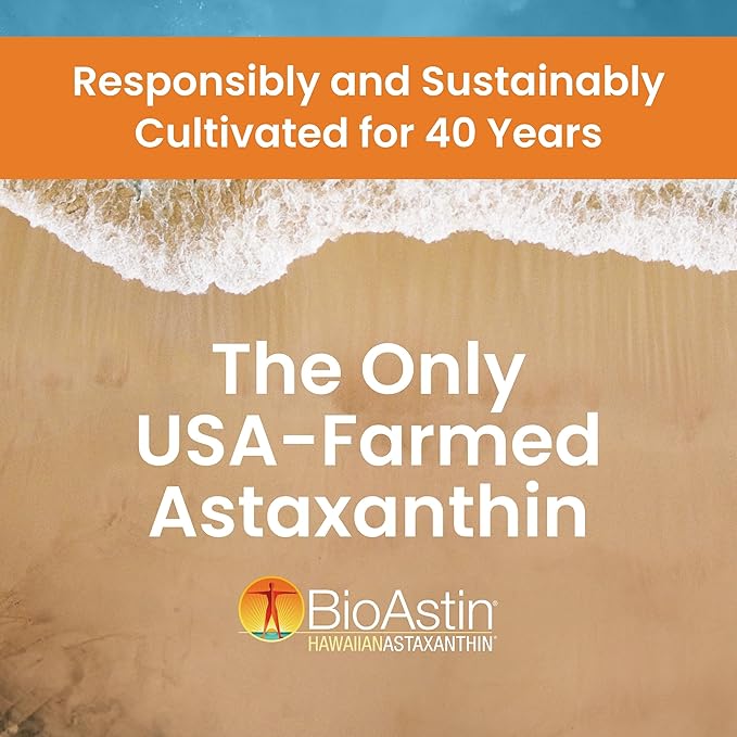 Nutrex Hawaii BioAstin Hawaiian Astaxanthin - 12mg, 50 Softgels - Farm-Direct Premium Antioxidant Supplement to Support Eye, Skin, Joint & Immune System Health - Non-GMO & Gluten-Free