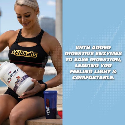 EHP Labs OxyWhey Whey Protein Isolate – 25g High Protein, Low Carb, Sugar Free Meal Replacement – Lean Whey Powder for Muscle Recovery – Non-GMO, Gluten Free – 25 Serves – Vanilla Ice Cream
