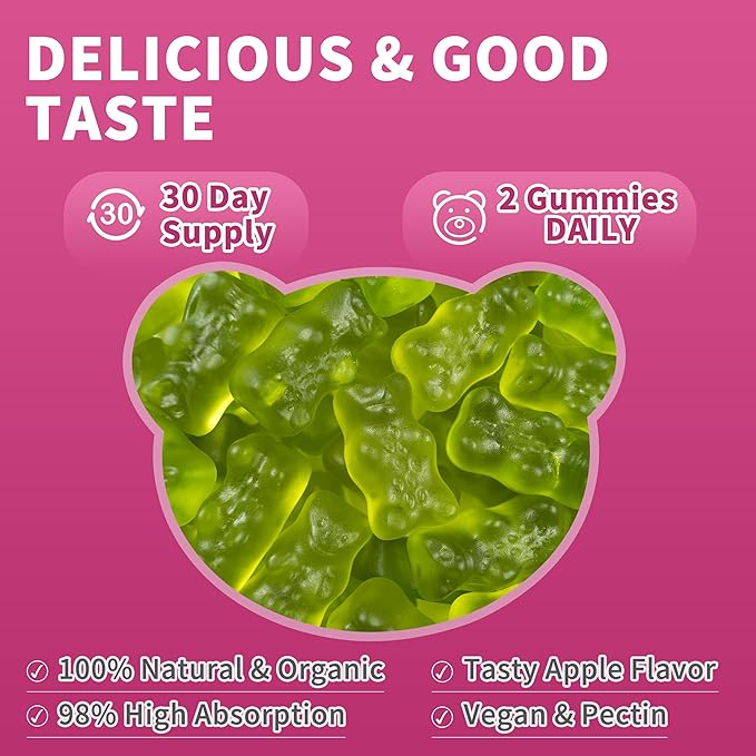 Wanish Cortisol Gummies for Women,Cortisol Supplements for Women-Relaxation and Mood,Cortisol Reducer with Ashwagandha, Rhodiola Rosea, etc. Cortisol Manager Gummies,Vegan,Apple Flavor,60 Count