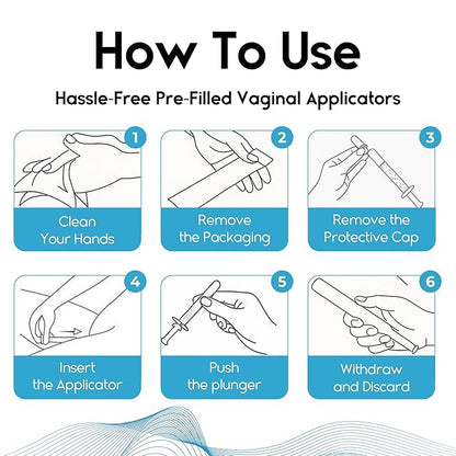 Vaginal Moisturizer Gel for Vagina Health, Moisturizer Applicators for Vaginal Dryness Relief and Long Lasting Wetness - Pre and Post Menopausal - 20 Pre Filled Applicators