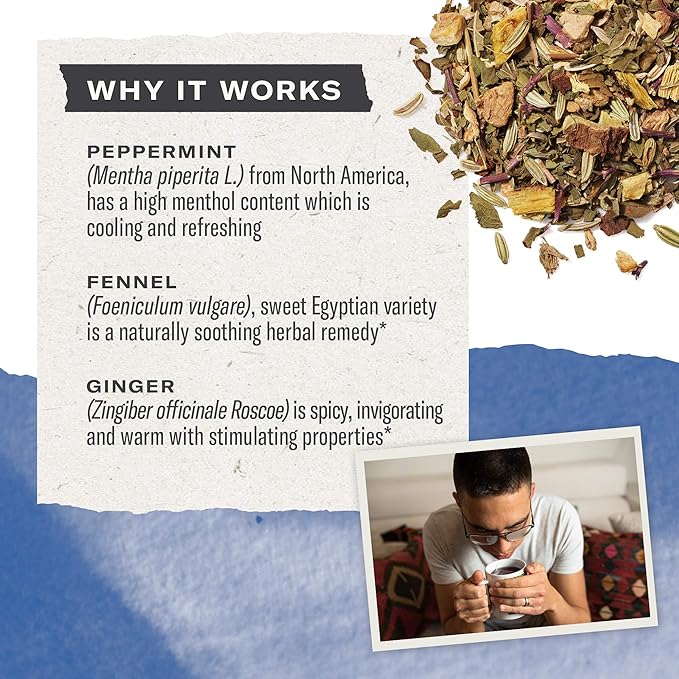 Numi Organic Congest Away Herbal Tea – 48 HerbalTea Bags – Caffeine Free Cooling Blend with Fennel Peppermint Ginger Cinnamon & Licorice for Soothing Respiratory Comfort