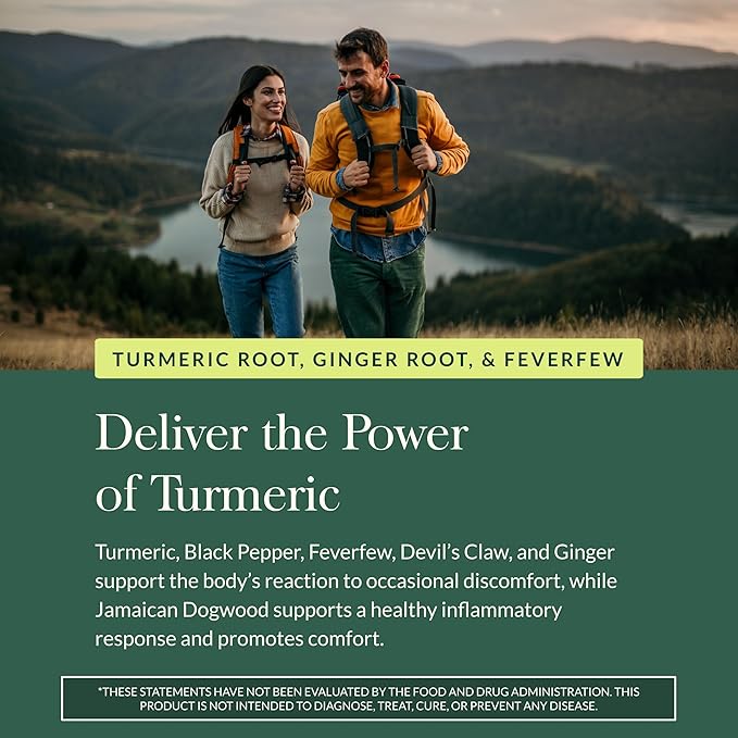 Gaia Herbs Turmeric Supreme Ache- Helps Provide Relief of Occasional Aches - with Turmeric Curcumin, Black Pepper, Devil’s Claw, Ginger, Feverfew & More - 120 Liquid Phyto-Capsules(60-Day Supply)
