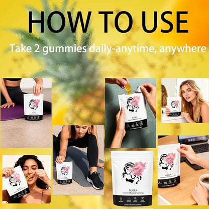 Feminine Balance Gummies, Vegan Hawaiian Pineapple, pH Balance, Healthy Odor, Flora and Immune Support, Vaginal Health Support, 60 Count