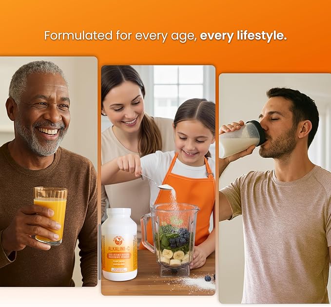 Alkaline for Life Alkalini-C Buffered Vitamin C Powder, L-Ascorbate Mineral Ascorbates with Calcium Magnesium Potassium and Zinc, Corn-Free Non-GMO Easy-Mix pH-Balanced Daily Wellness Support, 16 oz