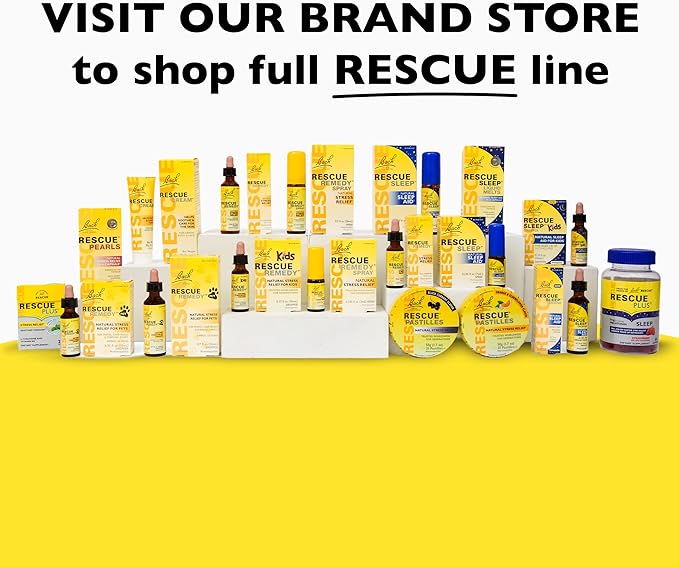 RESCUE Bach Remedy Dropper 20mL, Natural Stress Relief, Homeopathic Flower Essence, Vegan, Gluten & Sugar-Free, Non-Habit Forming (Non-Alcohol Formula)