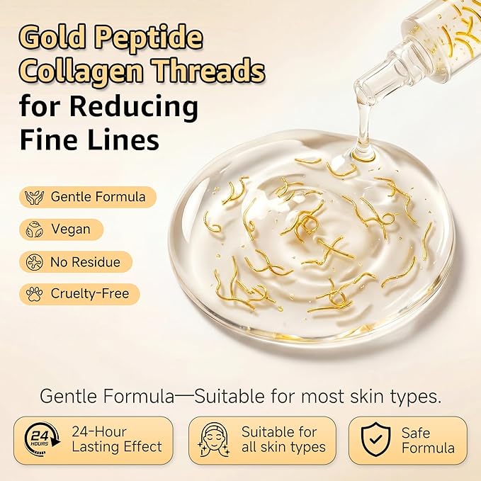 Deep Collagen Serum Silk Peptide Ampoule, Korean Anti Aging Serum for Face with Collagen & Peptide, Moisturizesmproves Elasticity (1.18 Fl.oz / 35ml)