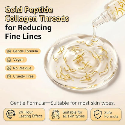 Deep Collagen Serum Silk Peptide Ampoule, Korean Anti Aging Serum for Face with Collagen & Peptide, Moisturizesmproves Elasticity (1.18 Fl.oz / 35ml)