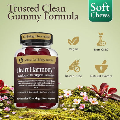 Heart Harmony™ Berberine Supplement Gummies with Ceylon Cinnamon – High Potency berberine with Ceylon cinnamon for Metabolism Blood Sugar Support Healthy Lipid Balance Circulatory Wellness
