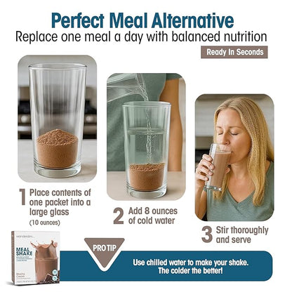 WonderSlim Meal Replacement Shake, Mocha Cream, 15g Protein, 24 Vitamins & Minerals, Gluten Free (7ct)