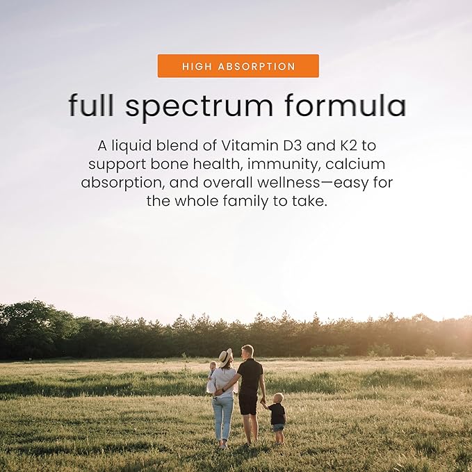NutraChamps Vitamin D3 K2 Drops, Liquid Vitamin D3 5000 IU & K2 D3 with MK7, Vitamin D Drops for Kids, Bones, Heart & Immune Health, Liquid Vitamin D in MCT Oil for Better Absorption