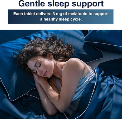 Sigma Biotics Melatonin 3mg Chewable Tablets - Sleep Supplement for Optimum Rest & Sleep-Wake Cycle - Non-GMO Melatonin Pills - Ideal for Occasional Sleeplessness - 3mg Dose, 50 Tablets