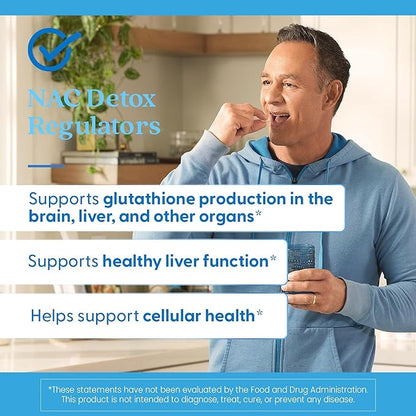 Doctor's Best Nac Detox Regulators with seleno excell, Non-GMO, Vegetarian, Gluten&Soy Free, 180 Veggie Caps, 180Count