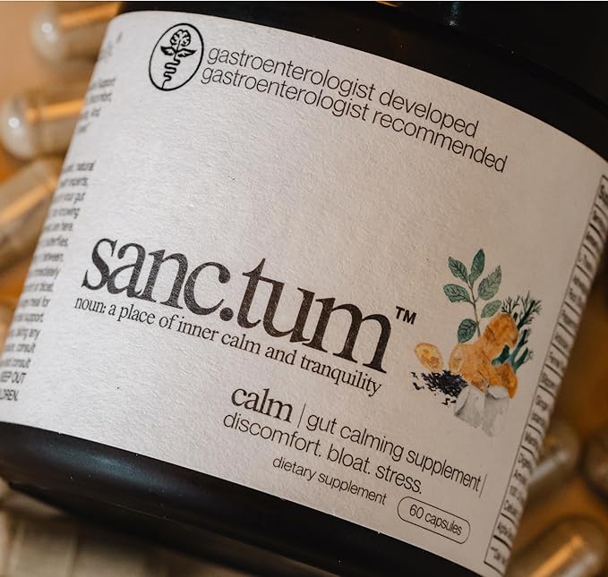 Sanctum™ Physician Formulated & Physician Recommended Gut Calming Supplement for Discomfort, Bloating, and Stress