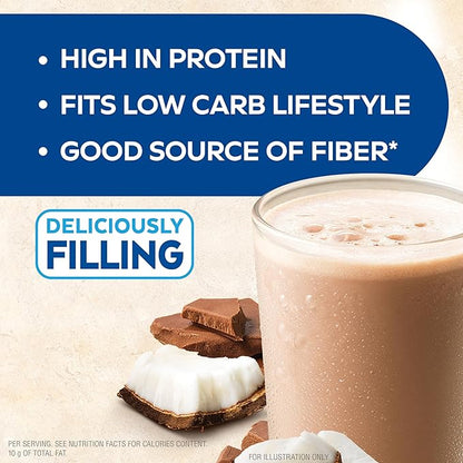 Atkins Creamy Chocolate Coconut Protein Shake,15g Protein,2g Net Carbs,1g Sugar,Keto Friendly,(Pack of 24)