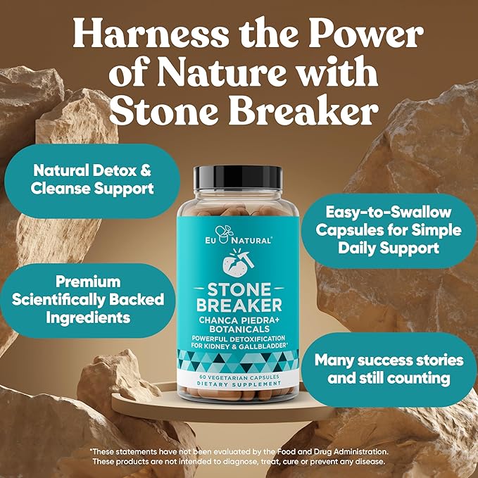 Chanca Piedra Stone Breaker - The Original Stone Breaking Formula with Celery Seed & Parsley - Supports Kidney, Gallbladder & Urinary Tract Cleansing to Help Flush Impurities - 60 Vegetarian Capsules