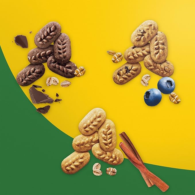 belVita Bite Size Snacks Variety Pack, Blueberry, Chocolate and Cinnamon Brown Sugar Crunchy Bites, 40 Snack Packs