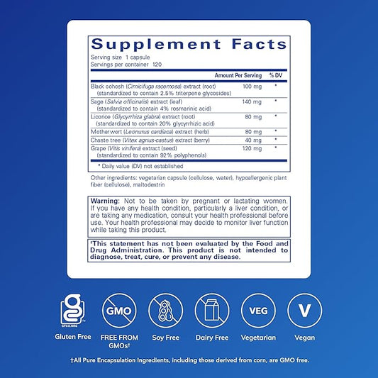 Pure Encapsulations PhytoBalance II | Supports Healthy Estrogen and Progesterone Activity & Reduces Hot Flashes | 120 Capsules