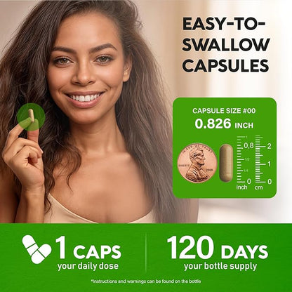 Green Tea Extract - 50% EGCG, Extra Strength 20:1 Extract - Natural Green Tea Supplement + Green Coffee Beans & Apple Cider Vinegar - Energy & Metabolism Support - for Men & Women - Vegan 120 Capsules
