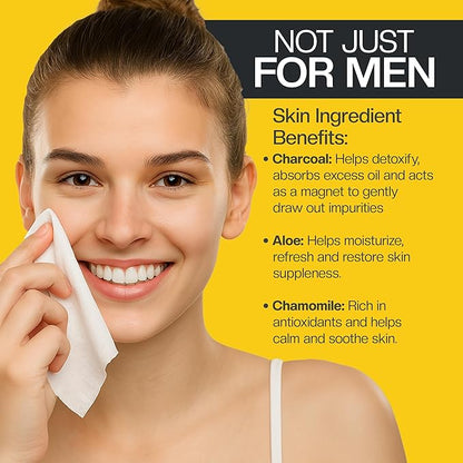 The Nobleman Cleansing Wipes 6 Pack (180 ct., Charcoal)