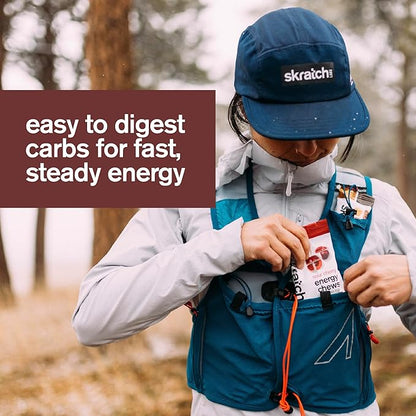 Skratch Labs Energy Chews with 50mg Caffeine | Caffeinated Gummies for Running, Cycling & Endurance Quick Carbs, Easy to Digest | Sour Cherry 10 Pack | Gluten Free, Vegan