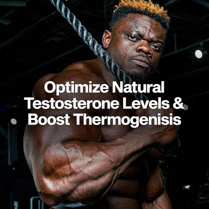 MuscleTech Thermogenic Testosterone Booster for Men, AlphaTest Thermo - T-Boost Mens Supplement with Tribulus Terrestris - Male Gym Workout Supplements for Muscle Growth, Stamina & Energy - 90 Pills